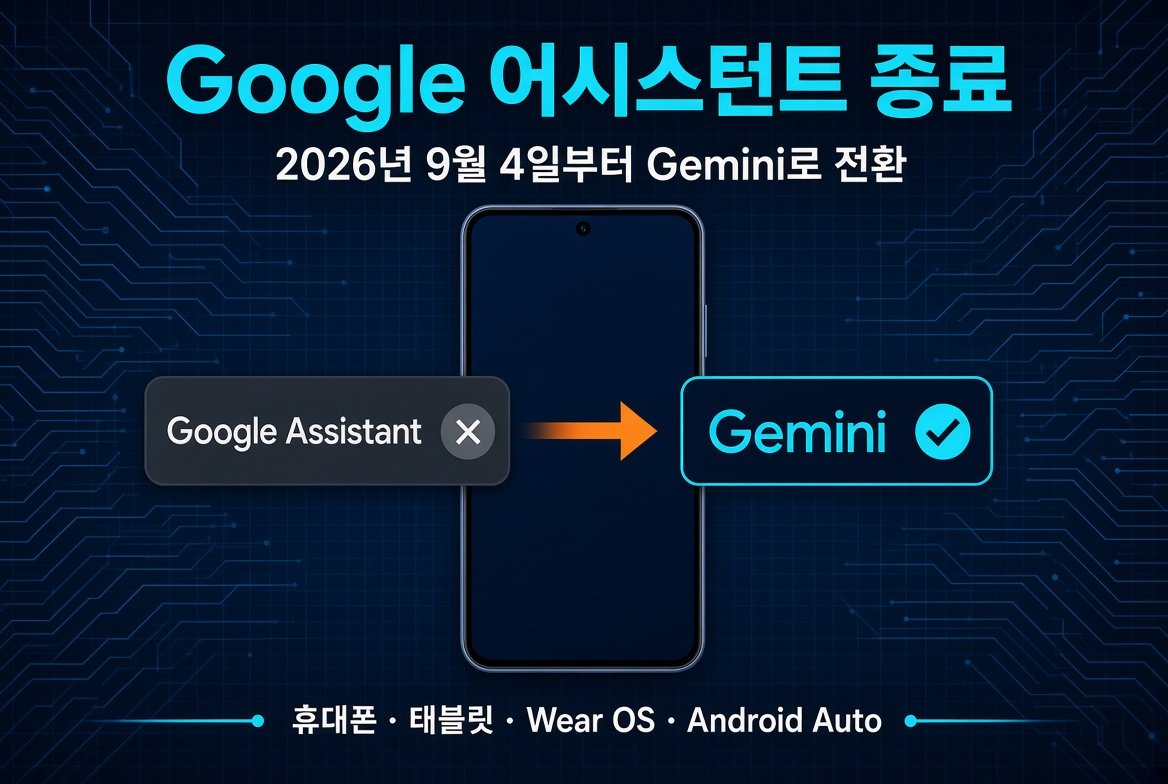 Google 어시스턴트 종료, 9월 4일부터 Android는 Gemini만 남는다