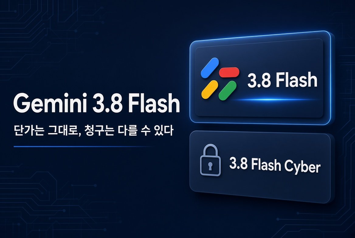 Gemini 3.8 Flash 출시, 단가는 그대로인데 청구는 늘어날 수 있다