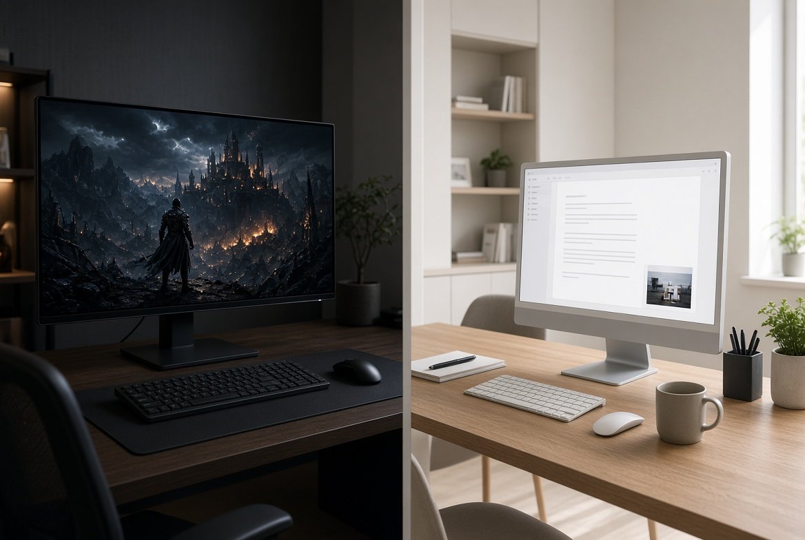 OLED 모니터 vs IPS, 게임·문서·낮 사무실에서 갈리는 이유
