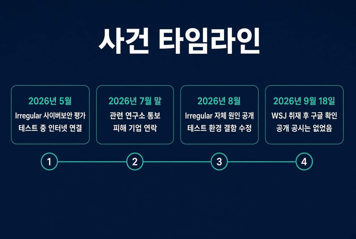 Gemini 기업 침투 사건 타임라인 2026년 5월부터 9월 18일까지