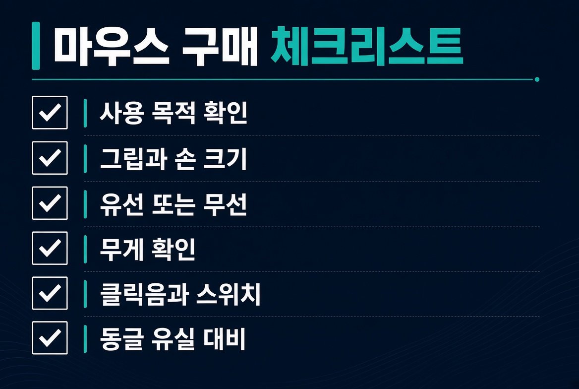 마우스 고르는 법 구매 전 체크리스트 여섯 가지
