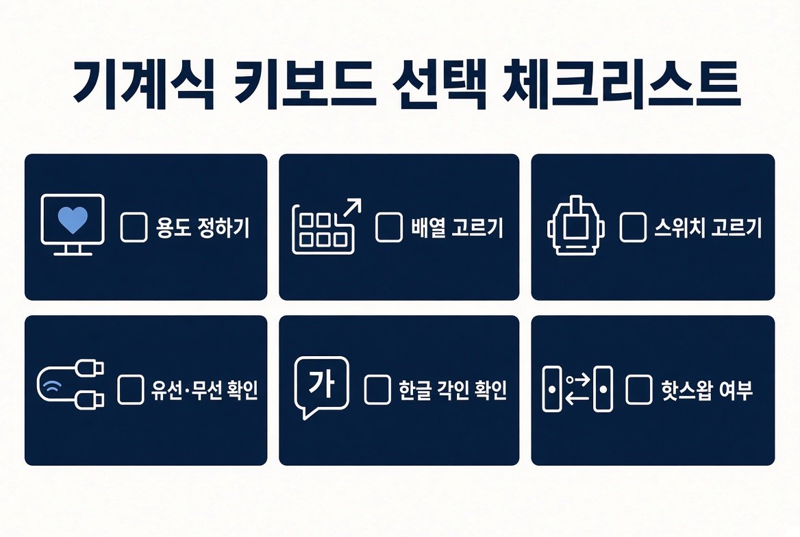 기계식 키보드 선택 체크리스트