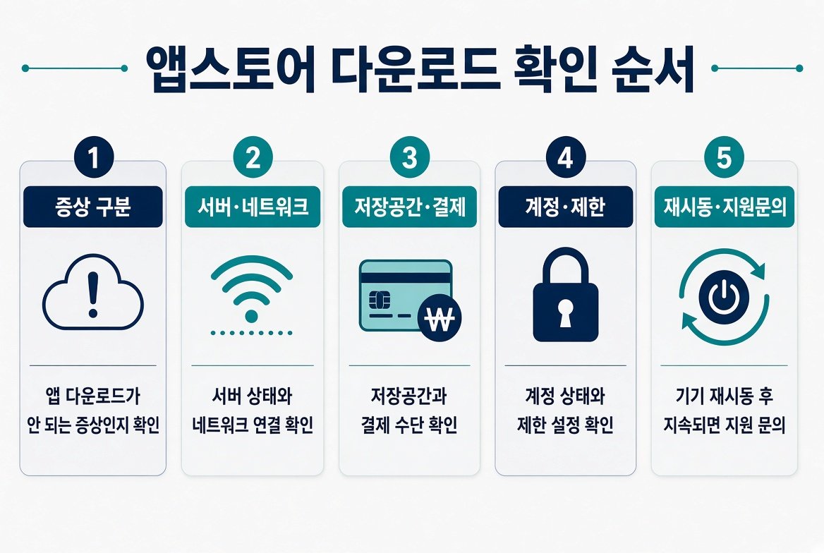 앱스토어 다운로드 확인 순서 다섯 단계 정리