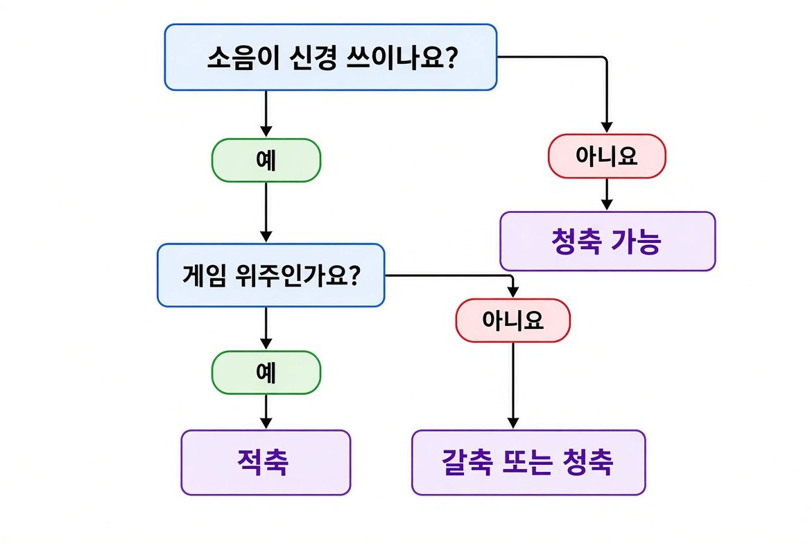 청축 적축 갈축 선택 흐름도