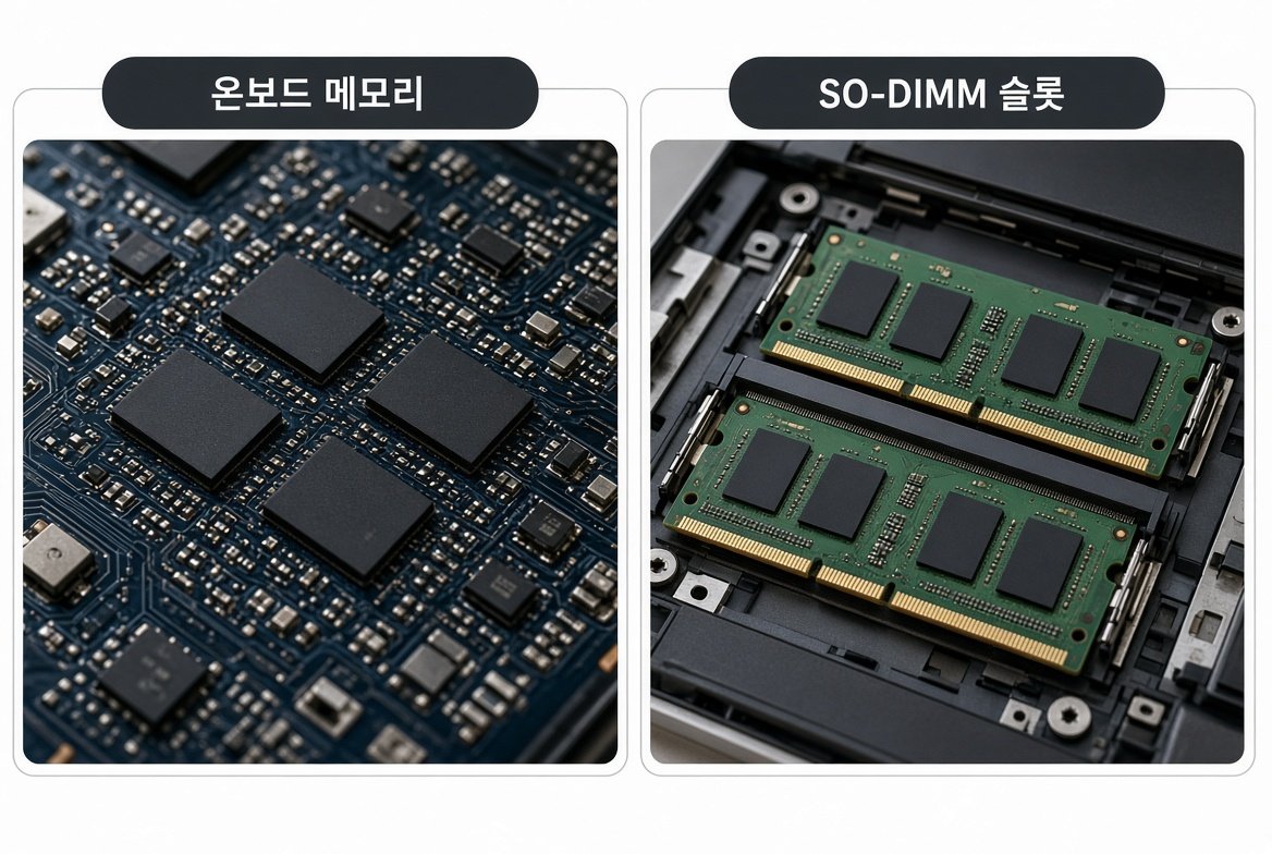 온보드 메모리와 SO-DIMM 슬롯의 차이