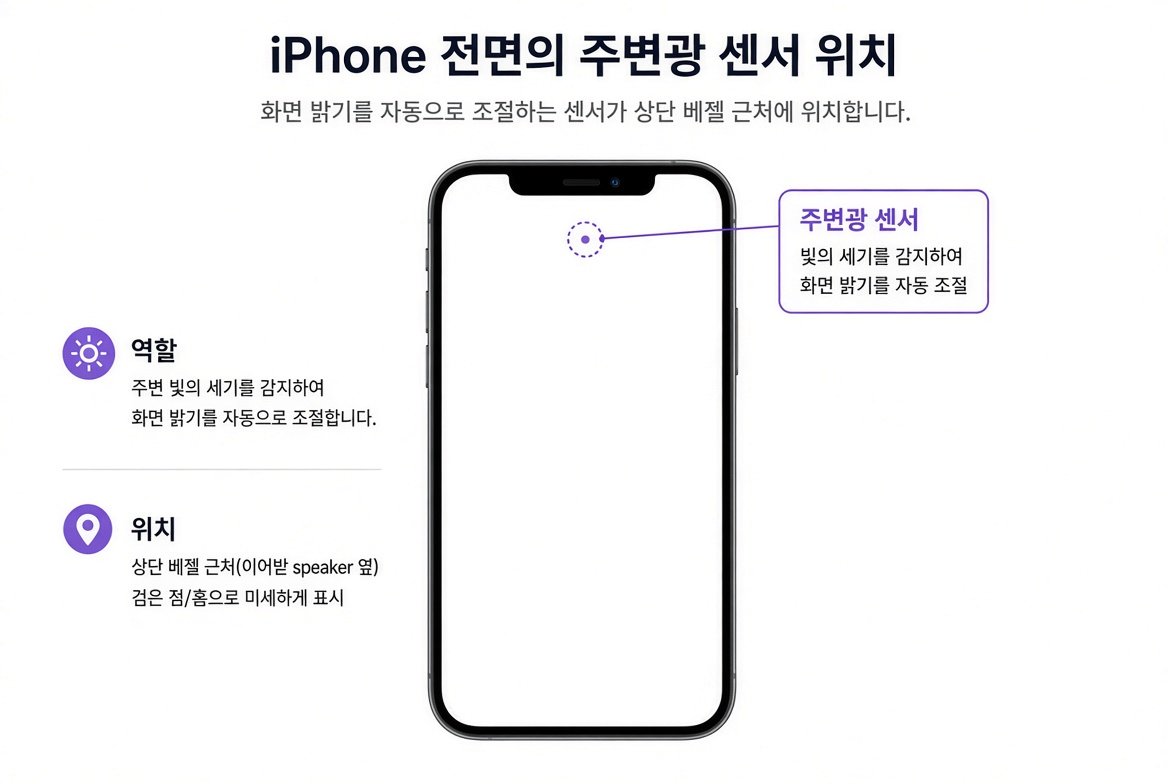 아이폰 주변광 센서 위치