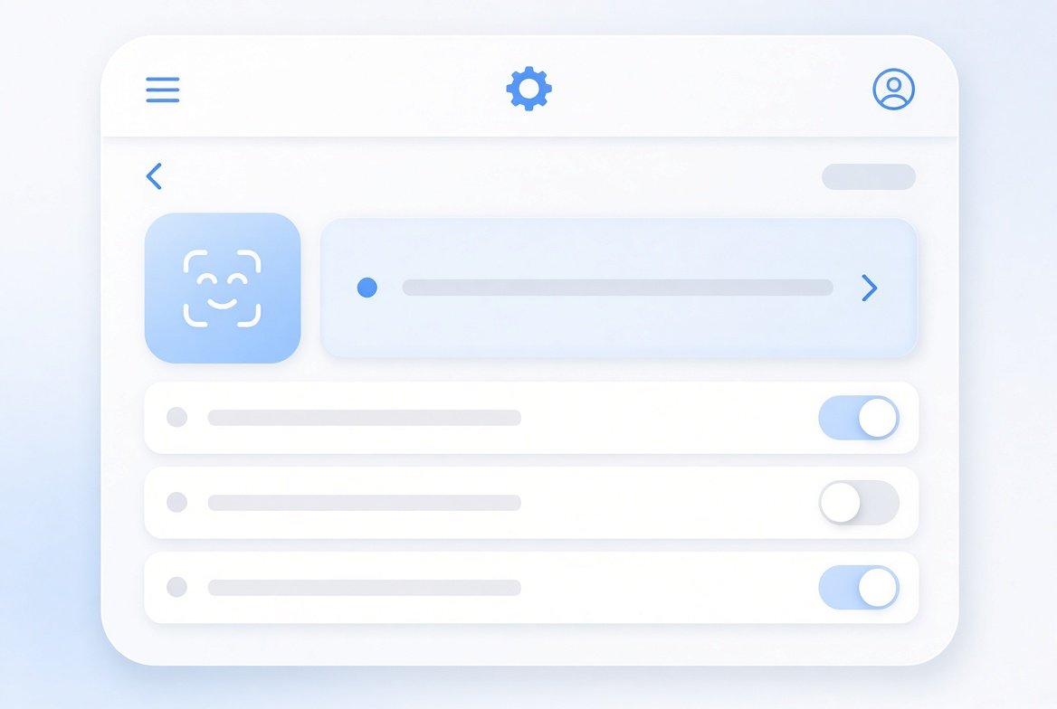 아이폰 설정 화면의 잠금 접근 관련 UI 개념도