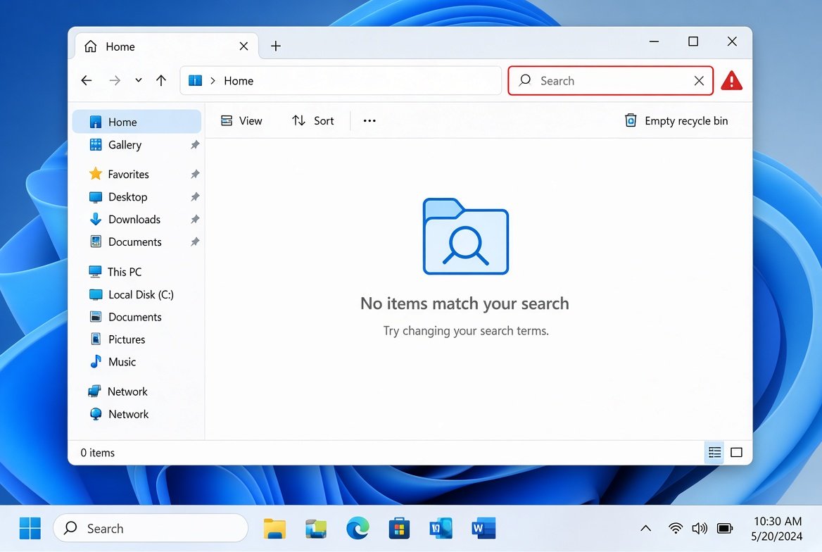 Windows 11 파일 탐색기 검색 안됨, 원인별 해결 순서